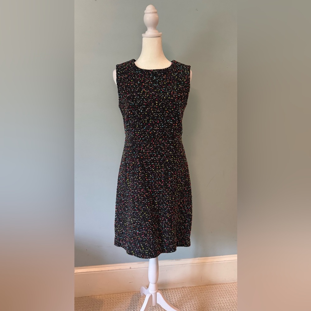 Diane Von Furstenberg Carrie Two Rainbow Confetti Boucle Tweed Sheath Dress Sz 4